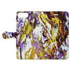 兎派のpaint_01_landscape(purple) Book-Style Smartphone Case:Opened (outside)