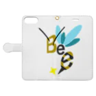 ハーフなお店のBee(蜂) Book-Style Smartphone Case:Opened (outside)