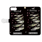 G-HERRINGのHERRING（鰊；ニシン）あらゆる生命たちへ感謝をささげます。 手帳型スマホケースを開いた場合(外側)