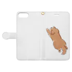 こぐま犬てんすけグッズショップのこぐま犬スーパーマンのポーズ Book-Style Smartphone Case:Opened (outside)