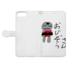 shoushuutaのおじぞうさん Book-Style Smartphone Case:Opened (outside)