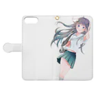 rikuの夏の風とセーラー服の女の子 Book-Style Smartphone Case:Opened (outside)