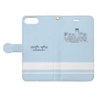 Drums and Cajon　あんりのmagic spice 手帳型スマホケース　Light Blue Book-Style Smartphone Case:Opened (outside)