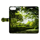 【はる吉SHOP】の【風景】森林 Book-Style Smartphone Case:Opened (outside)