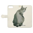 SANADATAKUMIの猫好きのための Book-Style Smartphone Case:Opened (outside)