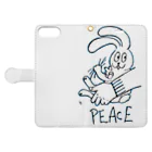 gorbehのPEACEうさぎ Book-Style Smartphone Case:Opened (outside)