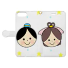 YuuのYuuオリジナルイラスト27 彦星と織姫 Book-Style Smartphone Case:Opened (outside)