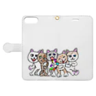 ksの猫ちゃんファミリー Book-Style Smartphone Case:Opened (outside)