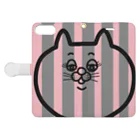 たかきゅーしょっぷのぴんくぐれーちゃん Book-Style Smartphone Case:Opened (outside)