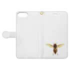 insectech.comのオオスズメバチ女王 手帳型スマホケースを開いた場合(外側)