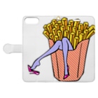 Mieko_Kawasakiの誘惑の🍟フライドポテト　 Book-Style Smartphone Case:Opened (outside)