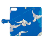 どっと屋のPigeons and contrails Book-Style Smartphone Case:Opened (outside)