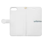 fashion label unformalの"unformal" goods Book-Style Smartphone Case:Opened (outside)