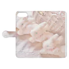 yoppiのCotton candy rabbit Book-Style Smartphone Case:Opened (outside)