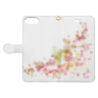 TOMO工房の花花花 Book-Style Smartphone Case:Opened (outside)