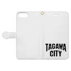 jimotyの田川　TAGAWA　タガワシティ　都市名 Book-Style Smartphone Case:Opened (outside)