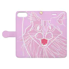 aruneのcat Book-Style Smartphone Case:Opened (outside)