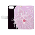 aruneのcatクロ Book-Style Smartphone Case:Opened (outside)