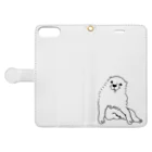 nanamaru worksの芦雪犬 Book-Style Smartphone Case:Opened (outside)