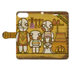 MENOICHI（メノイチ）▼Masaaki Medo Online Storeのダンボールコレクション「家族の絆」 Cardboardcollection"The Familly" 手帳型スマホケースを開いた場合(外側)