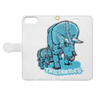 segasworksのTRICERATOPS（成体と幼体） Book-Style Smartphone Case:Opened (outside)