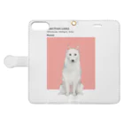 東京奮起させるの犬 ヤクーチアン ライカ  Book-Style Smartphone Case:Opened (outside)