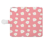 mimi_midoのフラワー(PINK) Book-Style Smartphone Case:Opened (outside)