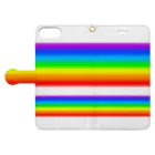 ✨🌈✨ユラクラカン🇯🇵 ✨🌈✨の🌈rainbow World🌈 手帳型スマホケースを開いた場合(外側)