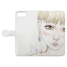 大平 真優(Ohira Mayu)の異世界 Book-Style Smartphone Case:Opened (outside)