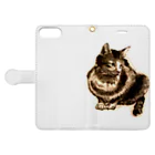 iyori-oのねこ1 Book-Style Smartphone Case:Opened (outside)