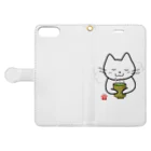 satoharuのいっぷく Book-Style Smartphone Case:Opened (outside)