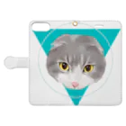 Kuwazuru’s ShopのLove cats-スコティッシュフォールド- Book-Style Smartphone Case:Opened (outside)