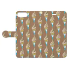 mint julepのモカソフトクリーム Book-Style Smartphone Case:Opened (outside)