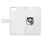 章わんぱく農園のまねきねこ(幸せ) Book-Style Smartphone Case:Opened (outside)