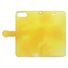 水彩 Ao_watercolorのAutumn Yellow　水彩 Book-Style Smartphone Case:Opened (outside)