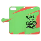 ばんやスマホケースの自転車 Book-Style Smartphone Case:Opened (outside)