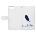 Dream AnimalのBlue Birdさん Book-Style Smartphone Case:Opened (outside)