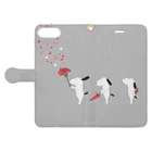 くりみそのおみせのshower affection  Book-Style Smartphone Case:Opened (outside)