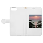 hitorinのresort　sunrise Book-Style Smartphone Case:Opened (outside)