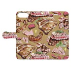 Miho MATSUNO online storeのLove meat. Book-Style Smartphone Case:Opened (outside)