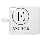 (E)ANCHORの(E)Anchor 手帳型スマホケースを開いた場合(外側)