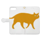 JTadano Collectionのおまわり猫 パポ君 / PAPO 手帳型スマホケースを開いた場合(外側)