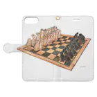 SCHINAKO'SのRabbit chess 手帳型スマホケースを開いた場合(外側)