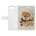 Y4C-Designの柴犬 Book-Style Smartphone Case:Opened (outside)