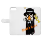 Dad-a-LOCAのDad-a-LOCA オリジナルグッズ 手帳型スマホケースを開いた場合(外側)