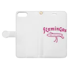 FlamingosのFlamingos foot 手帳型スマホケースを開いた場合(外側)