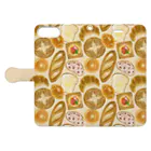 Opera Houseの[ breads ] ベージュ Book-Style Smartphone Case:Opened (outside)