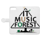 IT MUSIC FOREST チャリティーグッズショップのIT MUSIC FOREST チャリティーグッズ 手帳型スマホケースを開いた場合(外側)