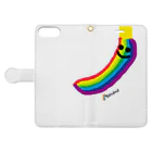 いらっしゃい🌞店の🌈バナナ　🌈Banana 手帳型スマホケースを開いた場合(外側)