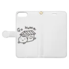 かぶとらのゆるいねこ　「go gome」 Book-Style Smartphone Case:Opened (outside)